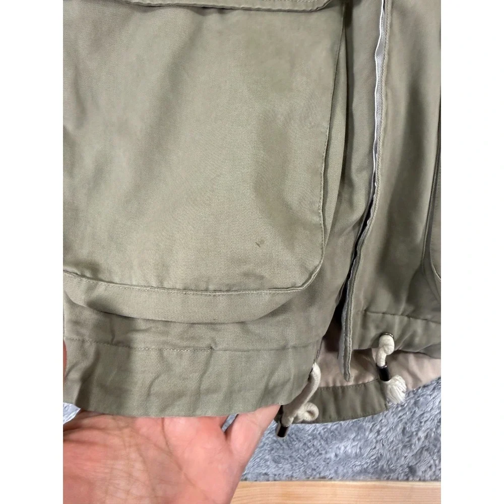 Shades‎ of Grey Micah Cohen Jacket Mens M Green Hooded Zip Snap Lined Minimalist